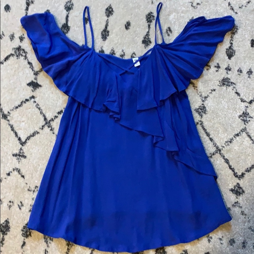 BP from Nordstrom Cold Shoulder Top in Blue